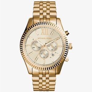 Michael Kors Women's Lexington Gold-Tone Watch MK5556